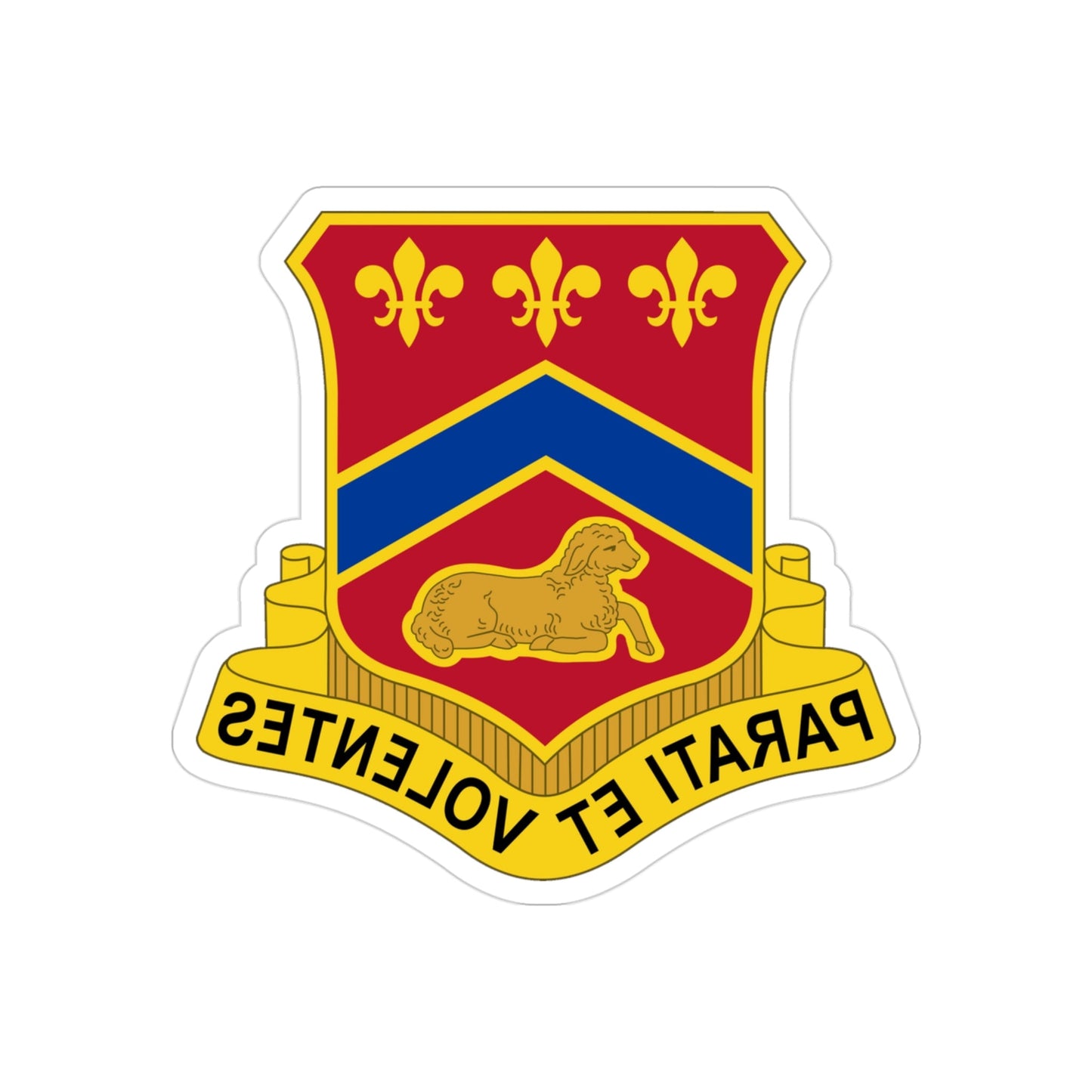 123 Engineer Battalion (U.S. Army) REVERSE PRINT Transparent STICKER-3" × 3"-The Sticker Space