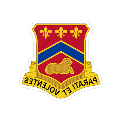 123 Engineer Battalion (U.S. Army) REVERSE PRINT Transparent STICKER-3" × 3"-The Sticker Space