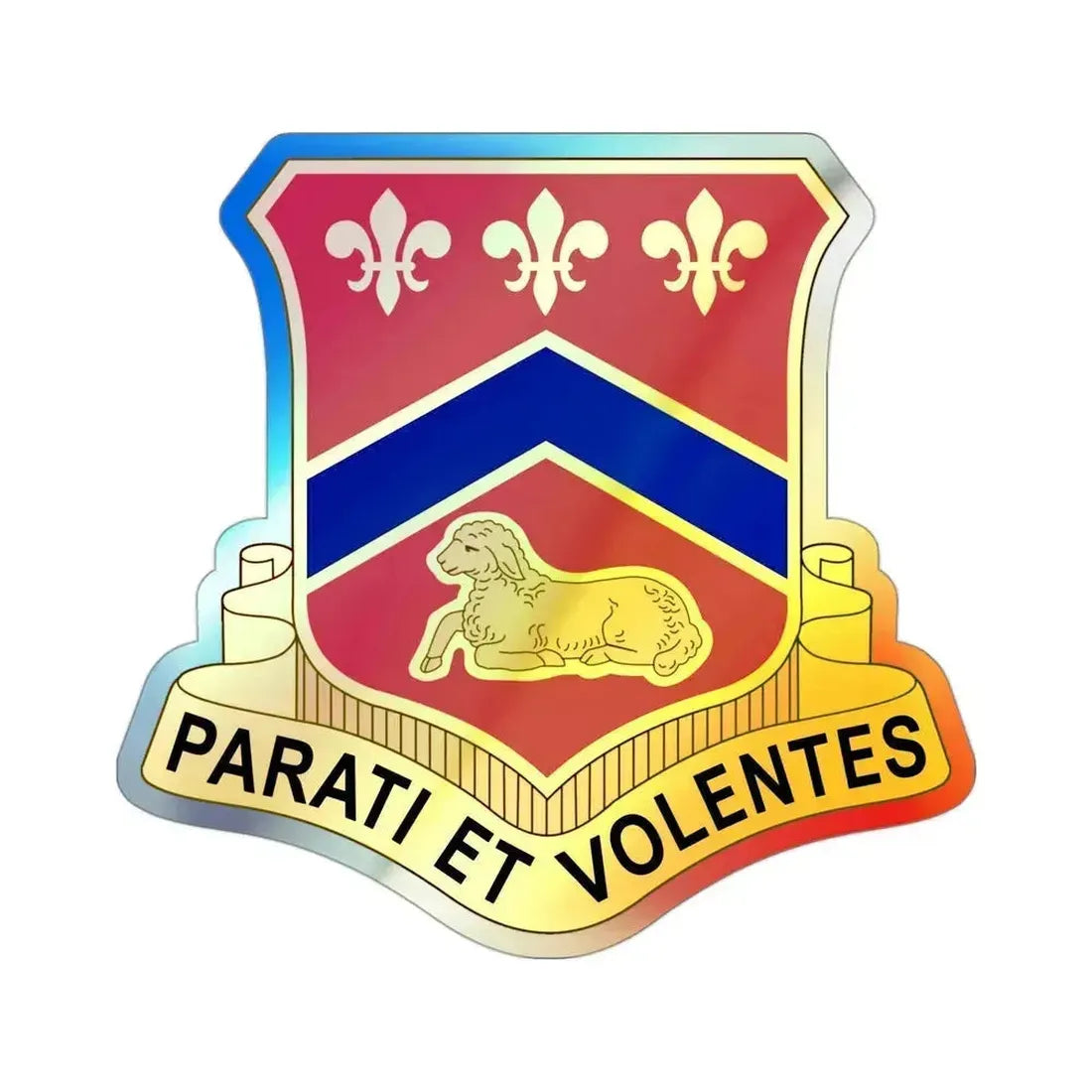 123 Engineer Battalion (U.S. Army) Holographic STICKER Die-Cut Vinyl Decal 3 Inch Holographic - The Sticker Space