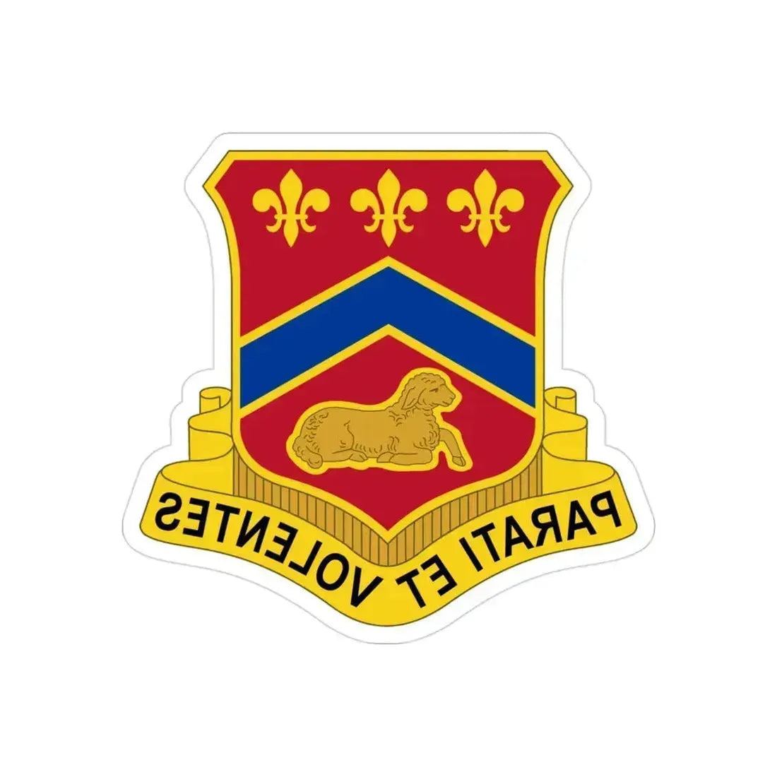 123 Engineer Battalion (U.S. Army) REVERSE PRINT Transparent Die-Cut STICKER 3 Inch Die-Cut Transparent - The Sticker Space