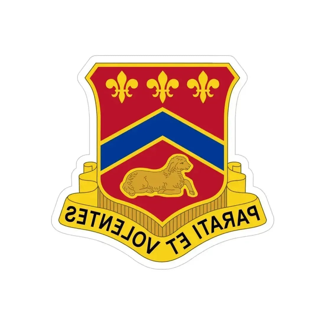 123 Engineer Battalion (U.S. Army) REVERSE PRINT Transparent Die-Cut STICKER 4 Inch Die-Cut Transparent - The Sticker Space