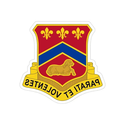 123 Engineer Battalion (U.S. Army) REVERSE PRINT Transparent Die-Cut STICKER 6 Inch Die-Cut Transparent - The Sticker Space