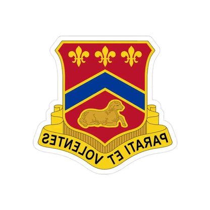 123 Engineer Battalion (U.S. Army) REVERSE PRINT Transparent Die-Cut STICKER - The Sticker Space