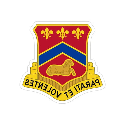 123 Engineer Battalion (U.S. Army) REVERSE PRINT Transparent Die-Cut STICKER - The Sticker Space