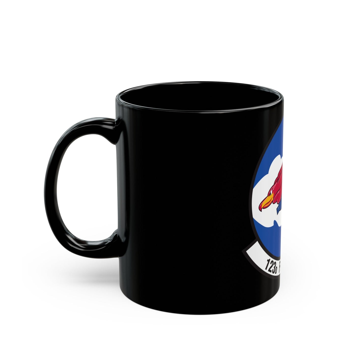 123 Fighter Squadron (U.S. Air Force) Black Coffee Mug-The Sticker Space