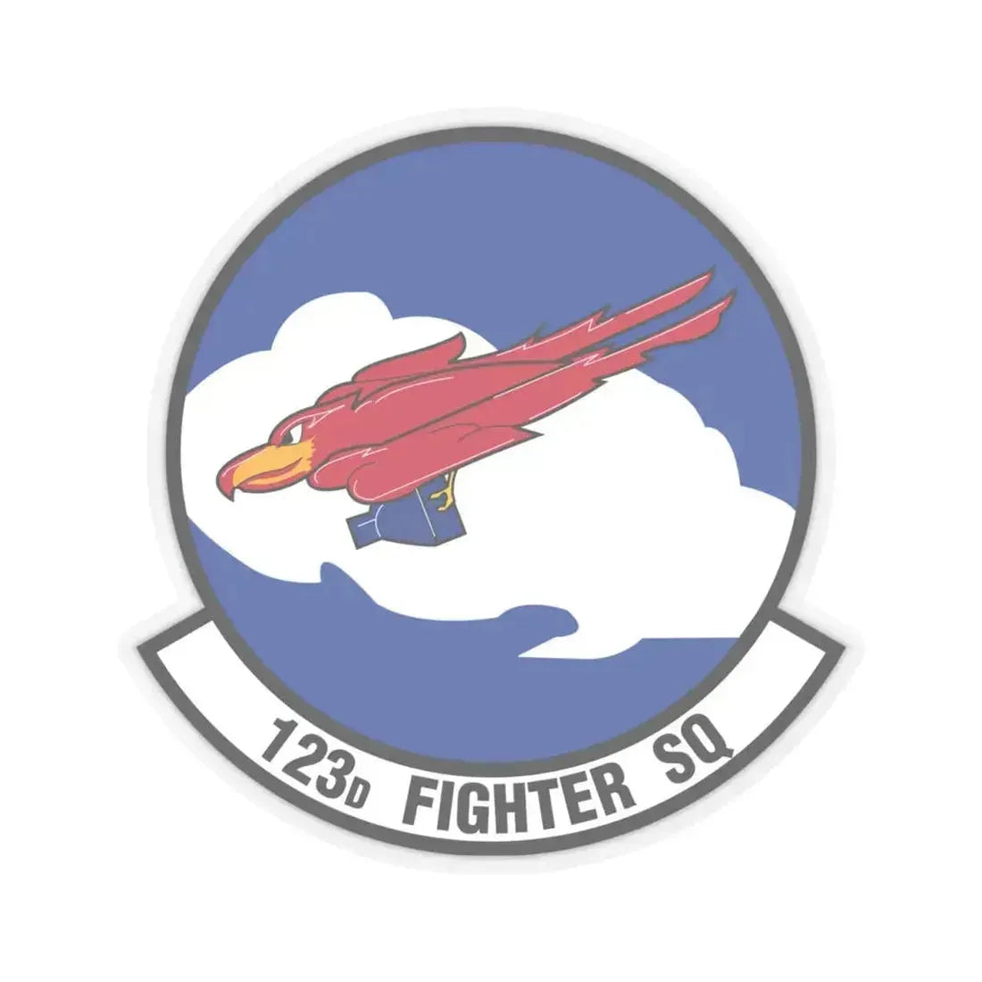 123 Fighter Squadron (U.S. Air Force) STICKER Vinyl Kiss-Cut Decal 4 Inch Transparent - The Sticker Space