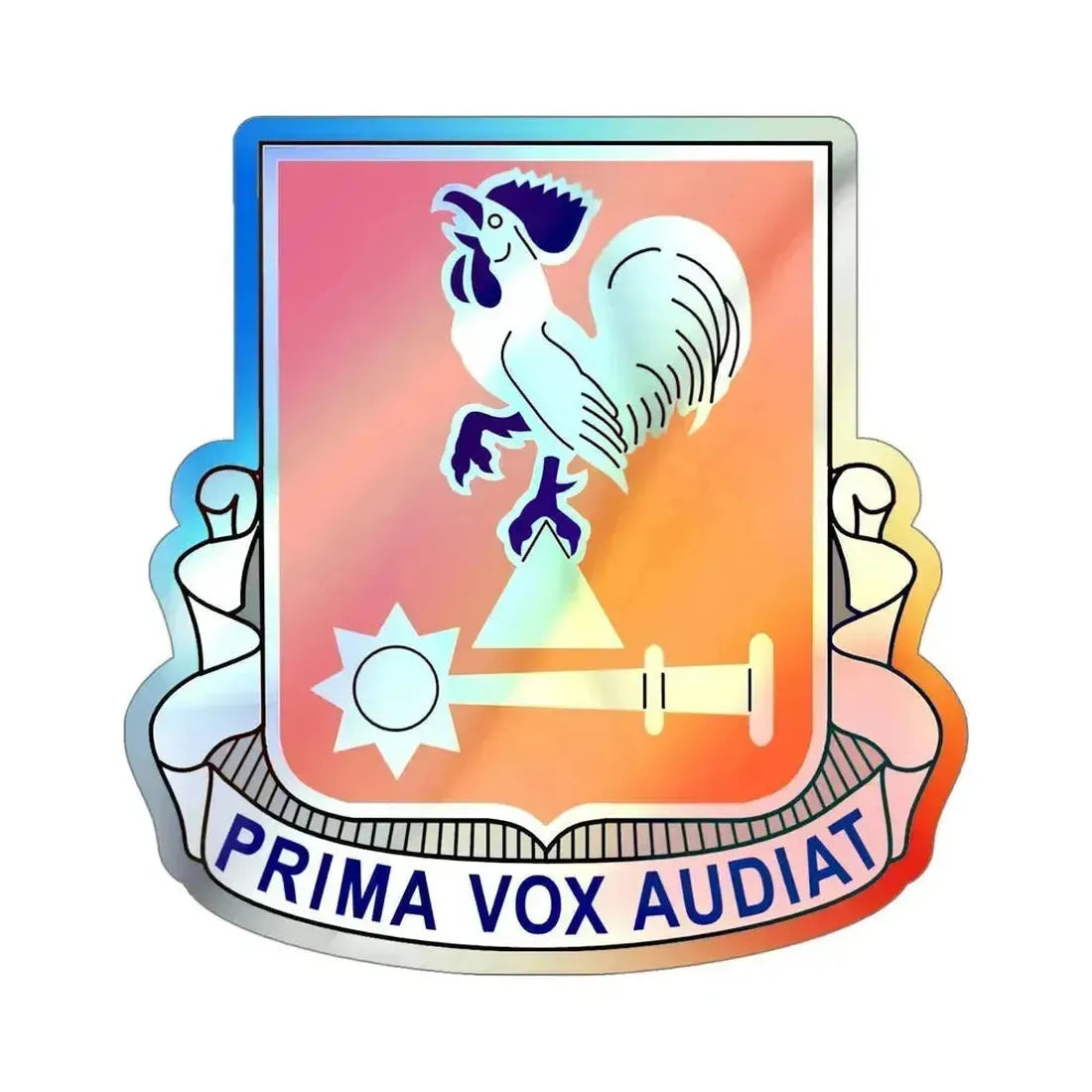 123 Signal Battalion (U.S. Army) Holographic STICKER Die-Cut Vinyl Decal 4 Inch Holographic - The Sticker Space