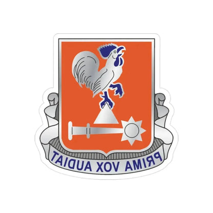 123 Signal Battalion (U.S. Army) REVERSE PRINT Transparent Die-Cut STICKER - The Sticker Space