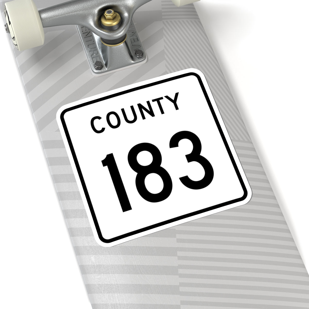 County 183 square (Minnesota) (Road Sign) STICKER Vinyl Kiss-Cut Decal
