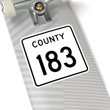 County 183 square (Minnesota) (Road Sign) STICKER Vinyl Kiss-Cut Decal