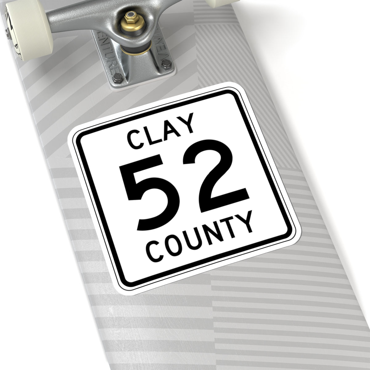 Clay County 52 MN (Minnesota) (Road Sign) STICKER Vinyl Kiss-Cut Decal