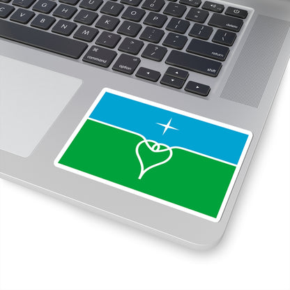 Flag of Povorovo Moscow oblast (Russia) STICKER Vinyl Kiss-Cut Decal