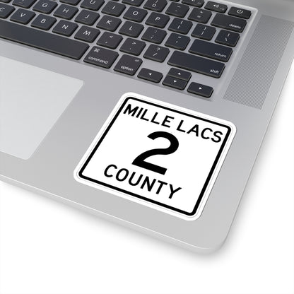 Mille Lacs County 2 MN (Minnesota) (Road Sign) STICKER Vinyl Kiss-Cut Decal