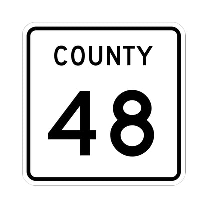 County 48 square (Minnesota) (Road Sign) STICKER Vinyl Kiss-Cut Decal