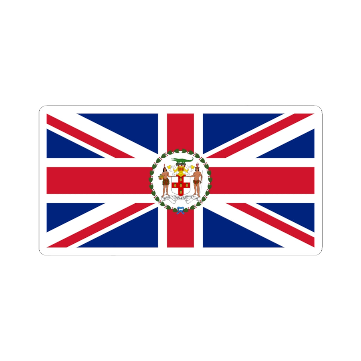Flag of the Governor of Jamaica 1957-1962 (Jamaica) STICKER Vinyl Kiss-Cut Decal