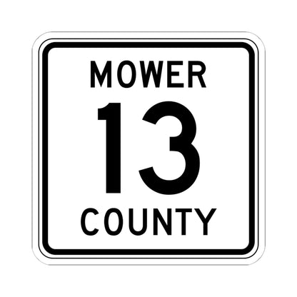 Mower County Route 13 MN (Minnesota) (Road Sign) STICKER Vinyl Kiss-Cut Decal