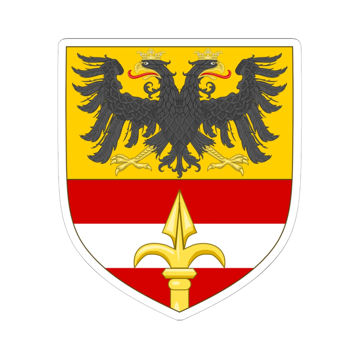 Arms of the Imperial Free City of Trieste (Slovenia) (Coat of Arms) STICKER Vinyl Kiss-Cut Decal