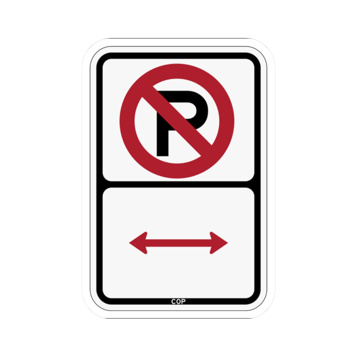 PBOT Road sign P1000D (Oregon) (Road Sign) STICKER Vinyl Kiss-Cut Decal