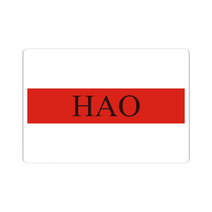 Flag of Hao (France) STICKER Vinyl Kiss-Cut Decal