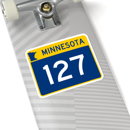 MN-127 wide (Minnesota) (Road Sign) STICKER Vinyl Kiss-Cut Decal