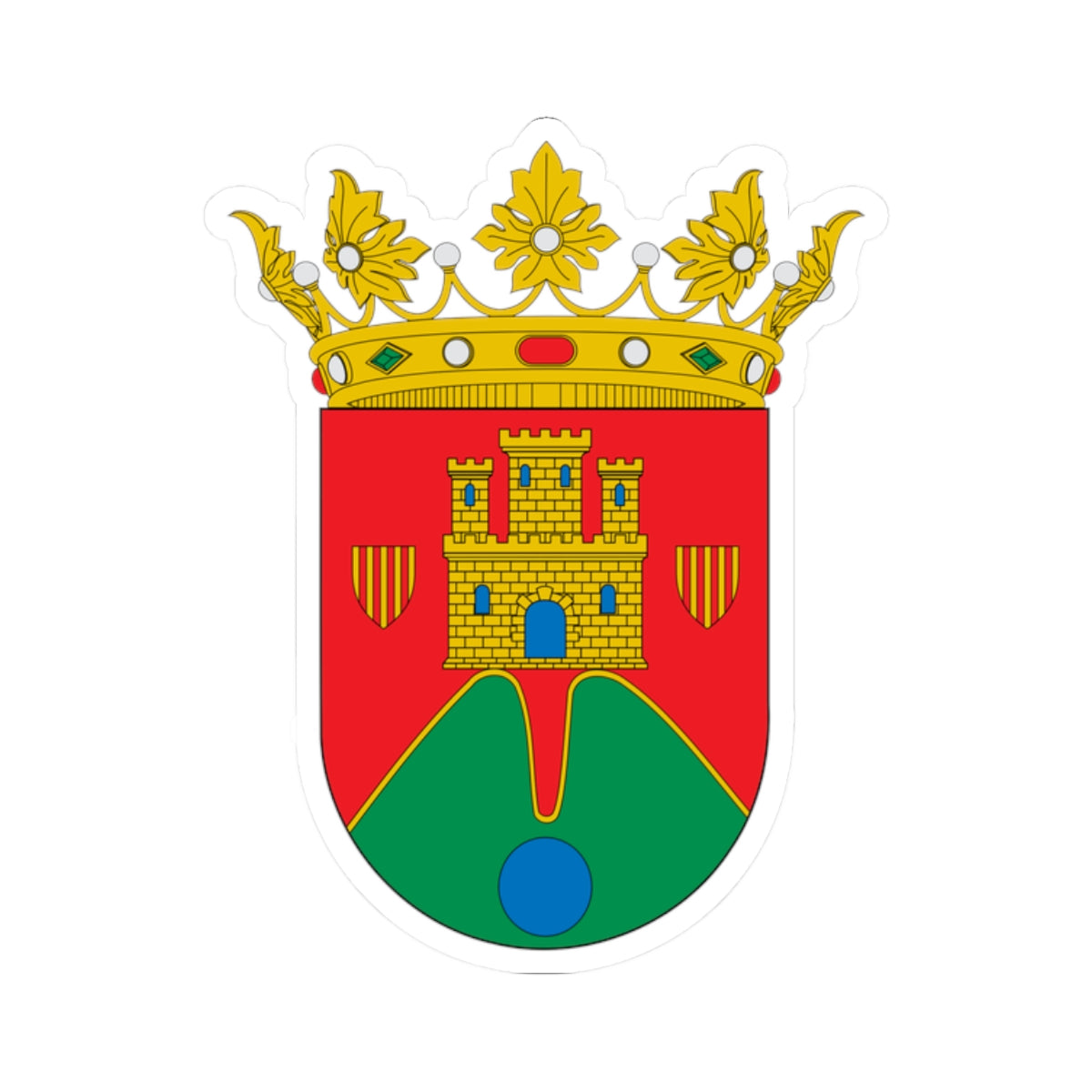 Escudo de Anento (Spain) (Coat of Arms) STICKER Vinyl Kiss-Cut Decal