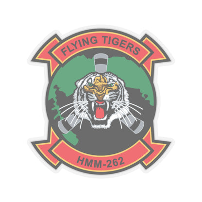 HMM 262 Flying Tigers (USMC) STICKER Vinyl Kiss-Cut Decal-6 Inch-Transparent-The Sticker Space