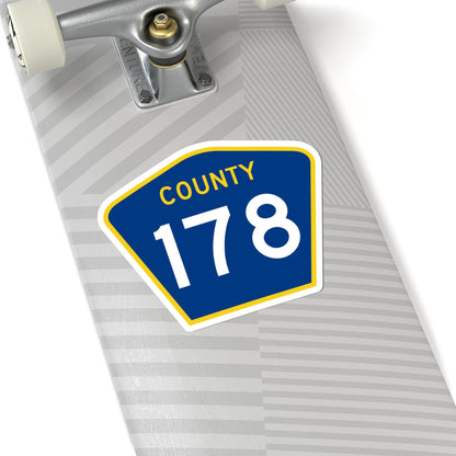 County 178 MN (Minnesota) (Road Sign) STICKER Vinyl Kiss-Cut Decal