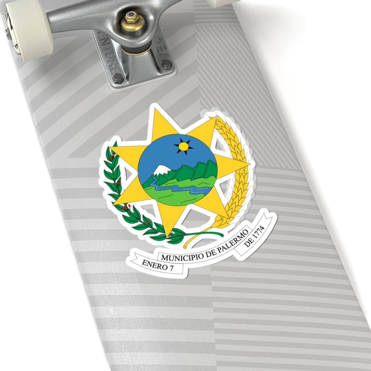 Escudo de Palermo - Huila (Colombia) (Coat of Arms) STICKER Vinyl Kiss-Cut Decal