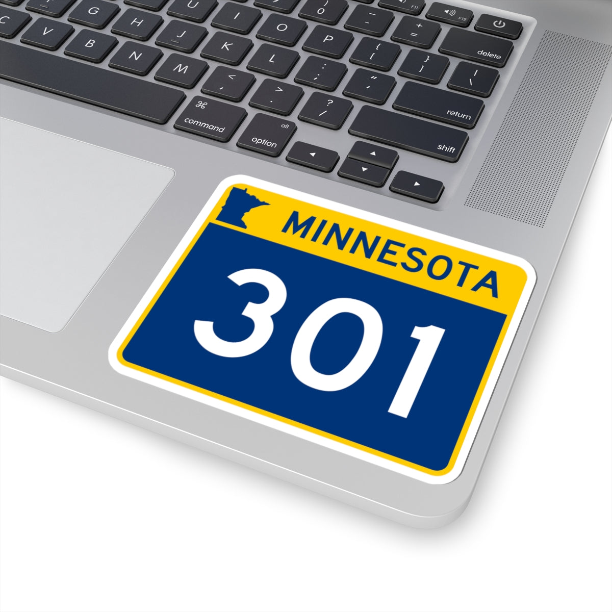 MN-301 wide (Minnesota) (Road Sign) STICKER Vinyl Kiss-Cut Decal