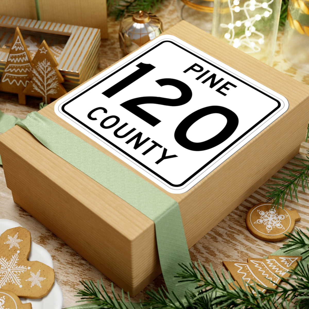 Pine County Route 120 MN (Minnesota) (Road Sign) STICKER Vinyl Kiss-Cut Decal