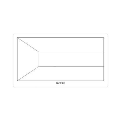 Flag of Kuwait colouring page (Kuwait) STICKER Vinyl Kiss-Cut Decal
