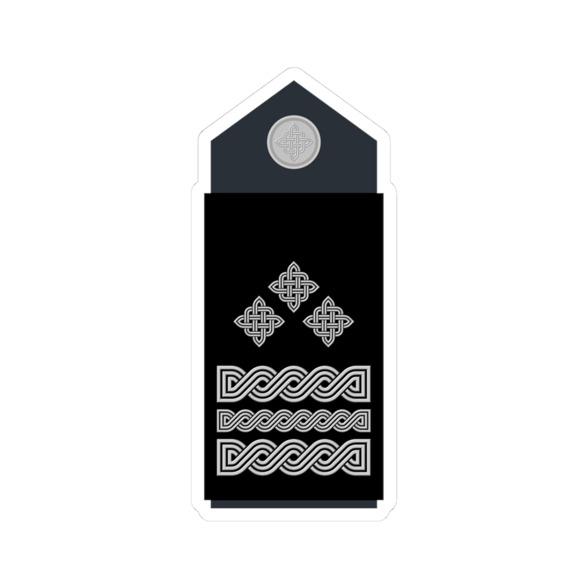 Naramenica službene odore generala pukovnika HRZ i PZO (Croatia) (Military Rank) STICKER Vinyl Kiss-Cut Decal