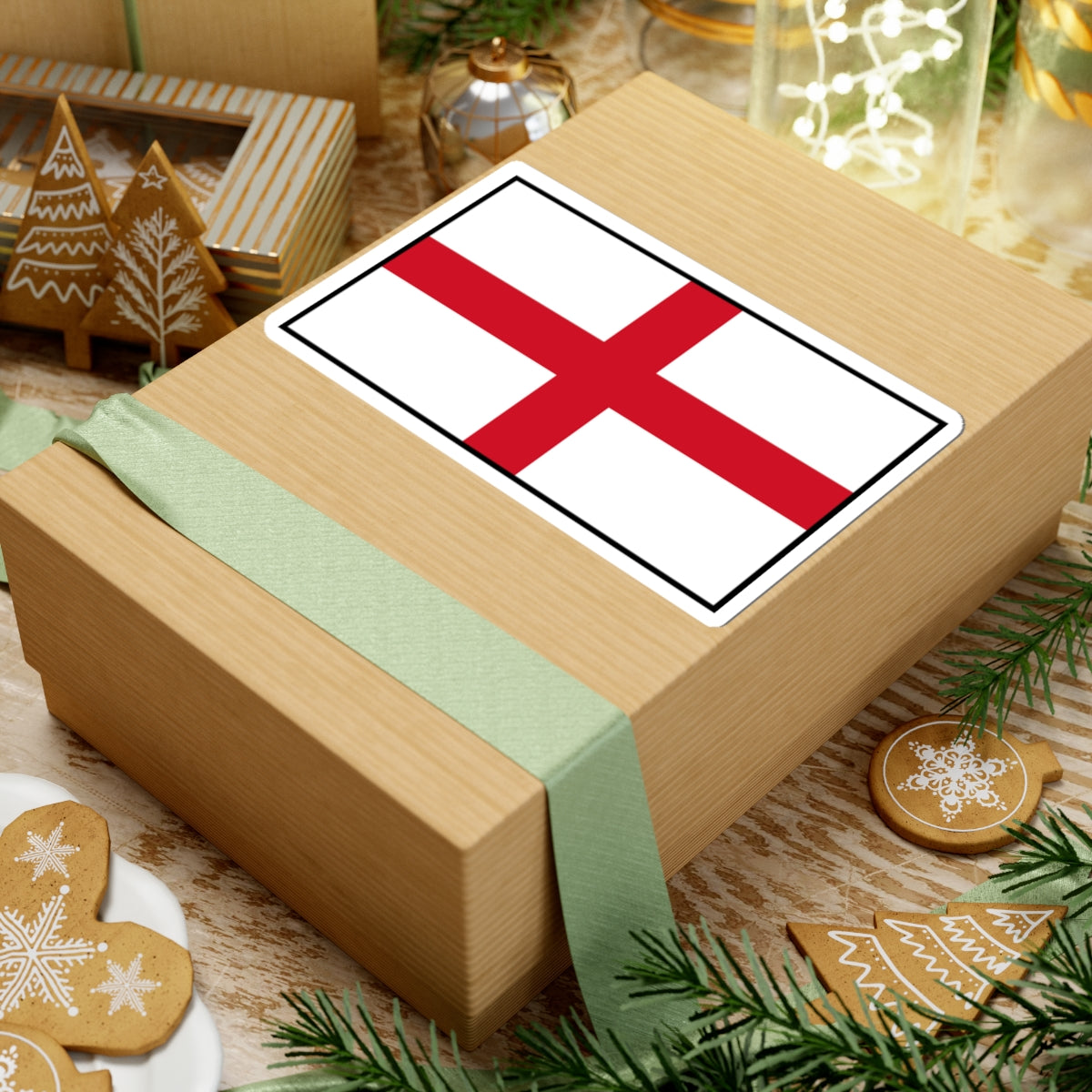 Flag of England bordered (England) STICKER Vinyl Kiss-Cut Decal