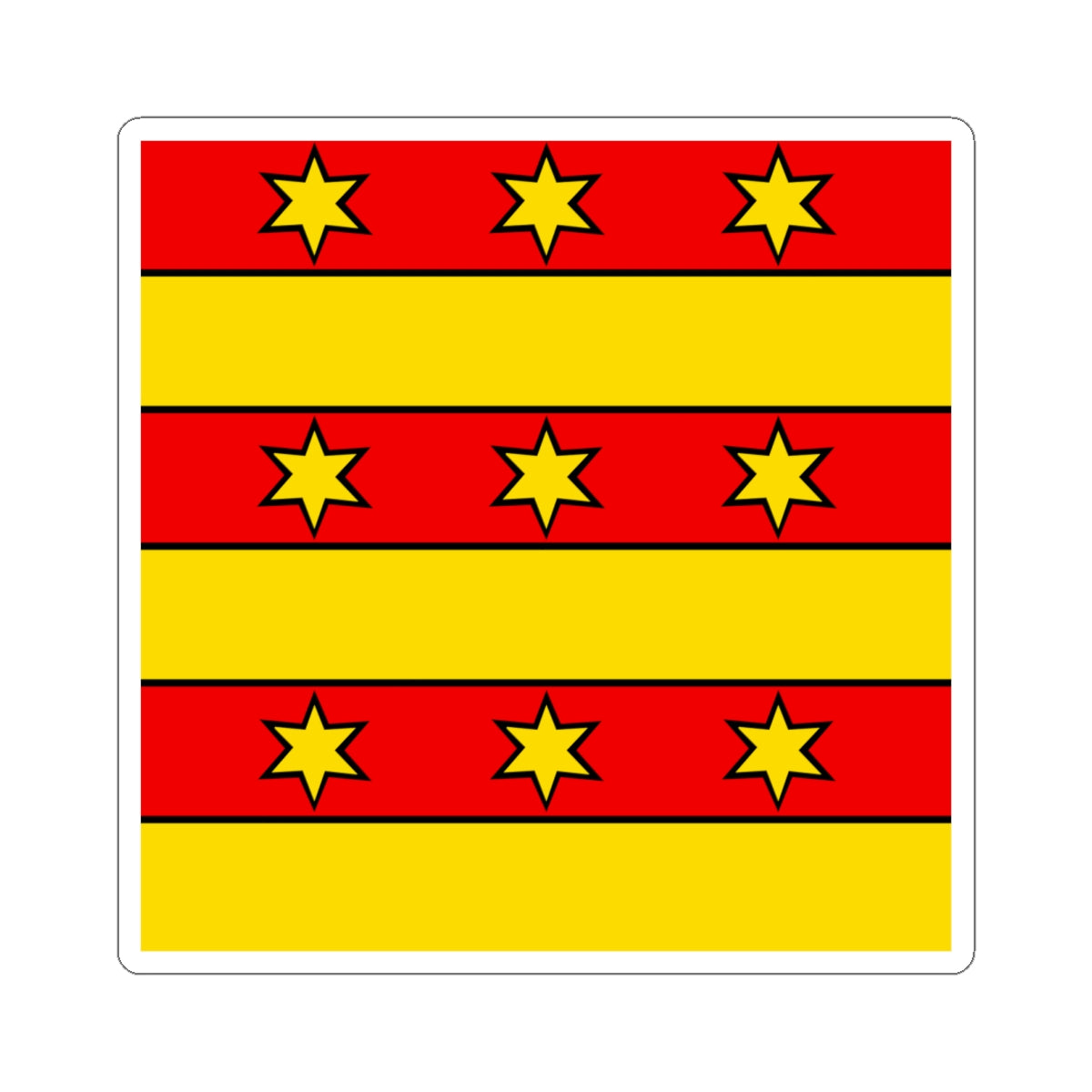 CHE Bezirk Rheinfelden Flag (Switzerland) STICKER Vinyl Kiss-Cut Decal