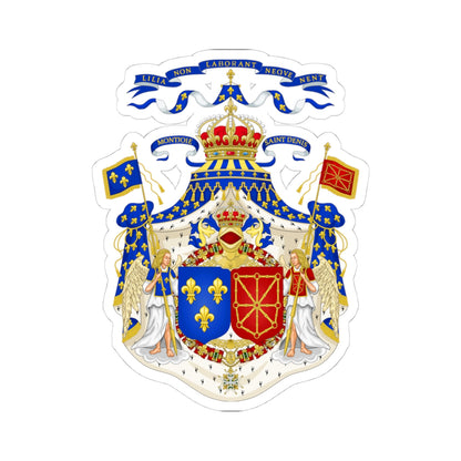 Grand Royal Coat of Arms of France & Navarre - STICKER Vinyl Kiss-Cut Decal