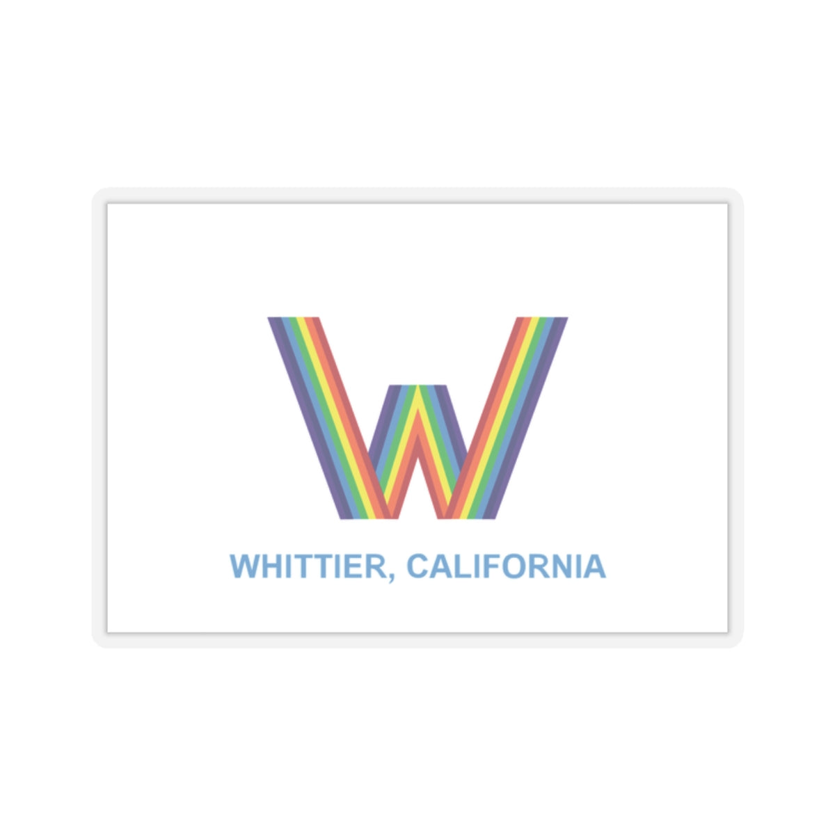 Flag of Whittier, California - STICKER Vinyl Kiss-Cut Decal