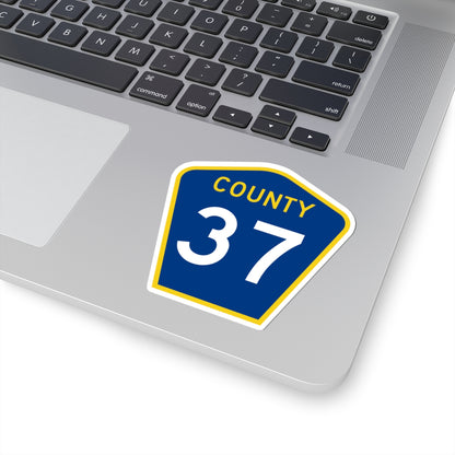 County 37 MN (Minnesota) (Road Sign) STICKER Vinyl Kiss-Cut Decal