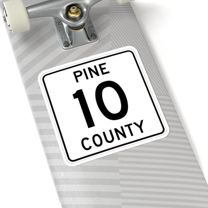 Pine County Route 10 MN (Minnesota) (Road Sign) STICKER Vinyl Kiss-Cut Decal