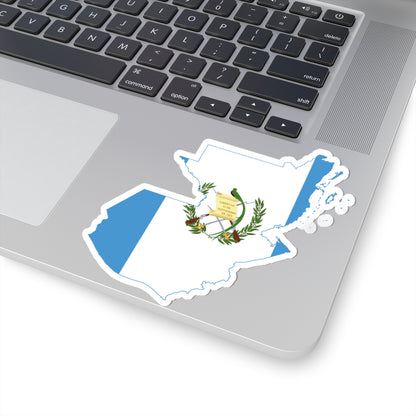 Flag-map of Guatemala Belize (Guatemala) STICKER Vinyl Kiss-Cut Decal