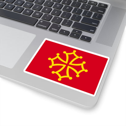 Flag of Occitania (France) STICKER Vinyl Kiss-Cut Decal