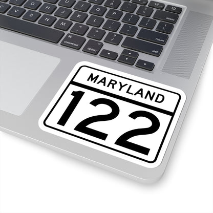 MD Route 122 (Maryland) (Road Sign) STICKER Vinyl Kiss-Cut Decal
