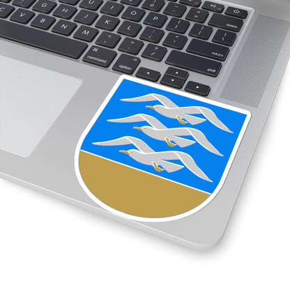 Rauman mlk.vaakuna (Finland) (Coat of Arms) STICKER Vinyl Kiss-Cut Decal