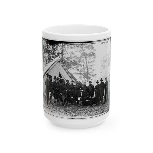 Warrenton, Va. Gen. Ambrose E. Burnside And Staff; Another View (U.S. Civil War) White Coffee Mug