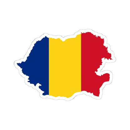 Flag-map of Romania with Moldova (Moldova) STICKER Vinyl Kiss-Cut Decal