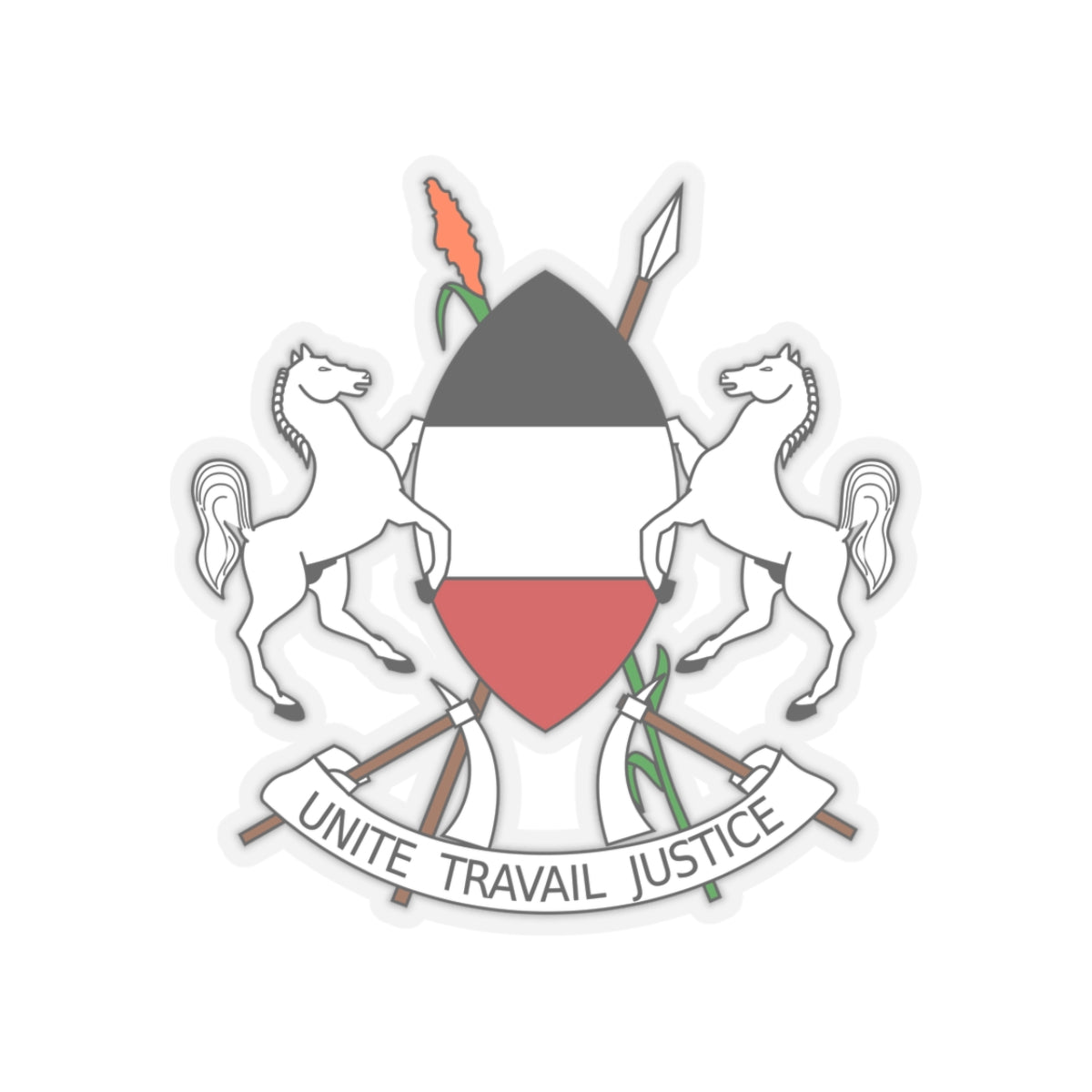 Coat of arms of Upper Volta (1967-1984) - STICKER Vinyl Kiss-Cut Decal