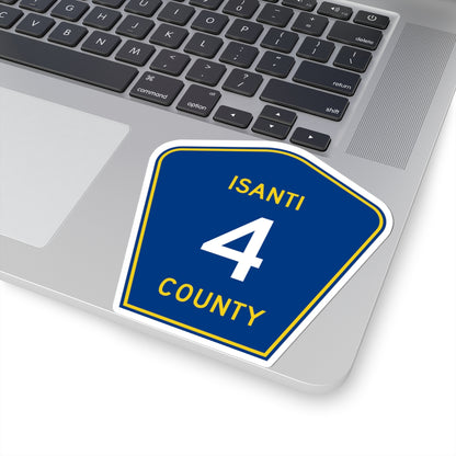 Isanti County 4 MN (Minnesota) (Road Sign) STICKER Vinyl Kiss-Cut Decal