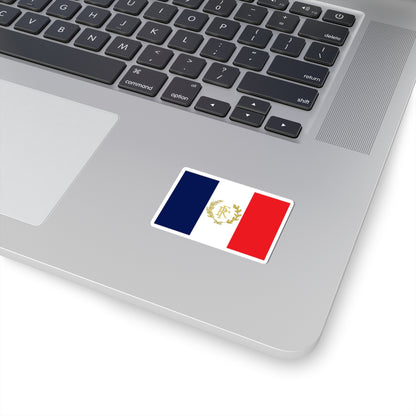 Flag of France with RF (France) STICKER Vinyl Kiss-Cut Decal