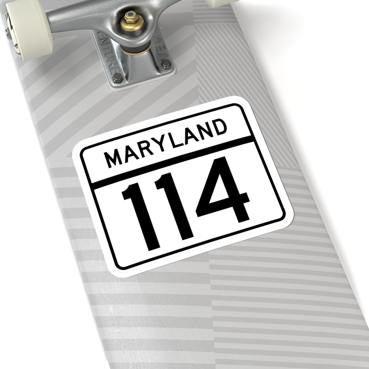 MD Route 114 (Maryland) (Road Sign) STICKER Vinyl Kiss-Cut Decal