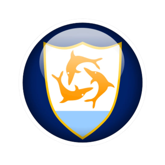 Flag orb Anguilla (United Kingdom) STICKER Vinyl Kiss-Cut Decal