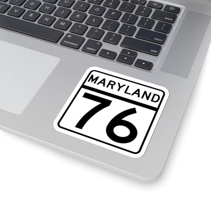 MD Route 76 (Maryland) (Road Sign) STICKER Vinyl Kiss-Cut Decal